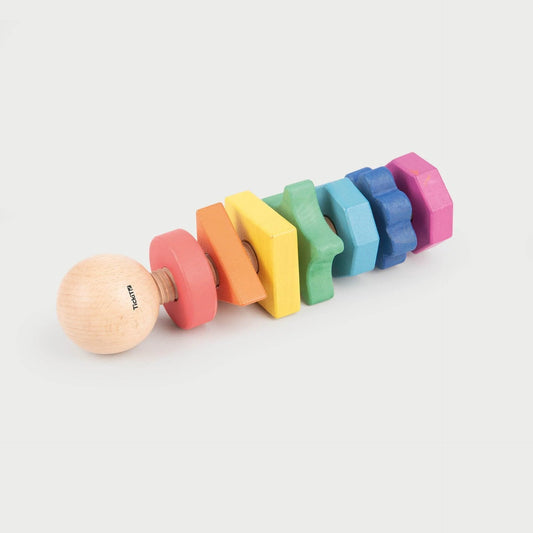 TickiT - Rainbow Wooden Shape Twister