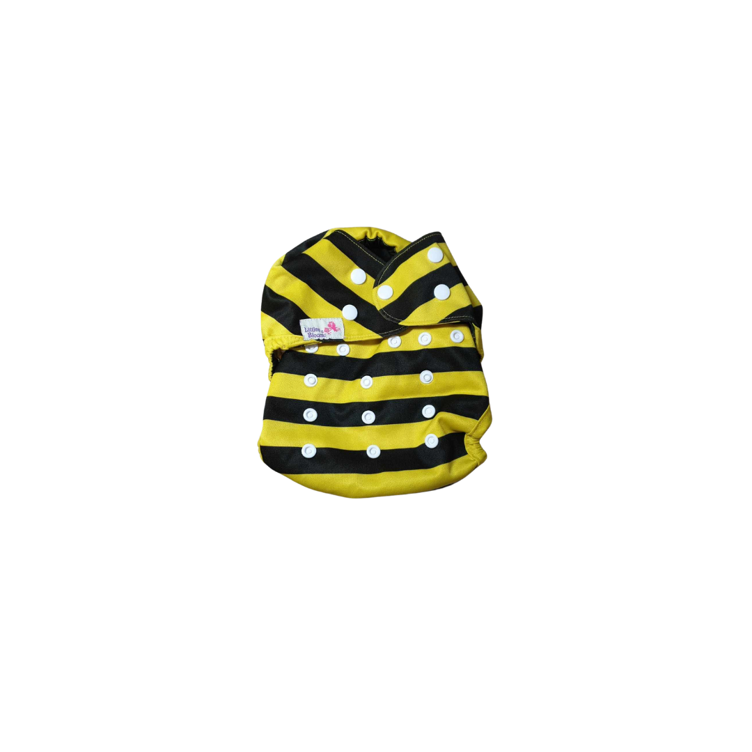 Littles & Bloomz Wrap - Yellow and Black Stripes