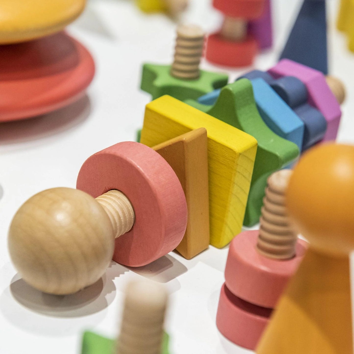 TickiT - Rainbow Wooden Shape Twister