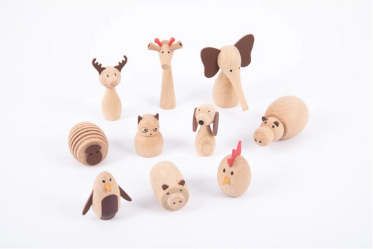 Tickit Wooden Animal Friends - Pk10