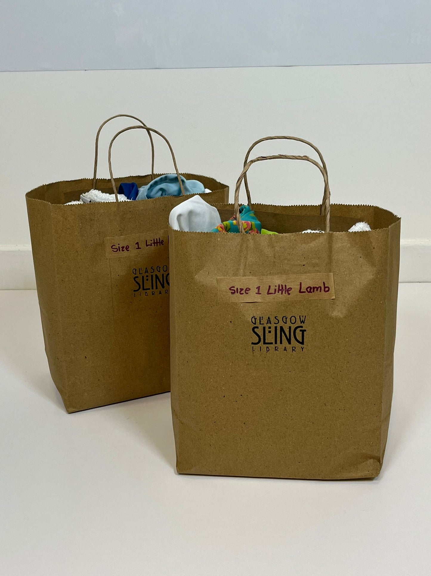 Little Lamb fitted cloth nappy kit Size 1