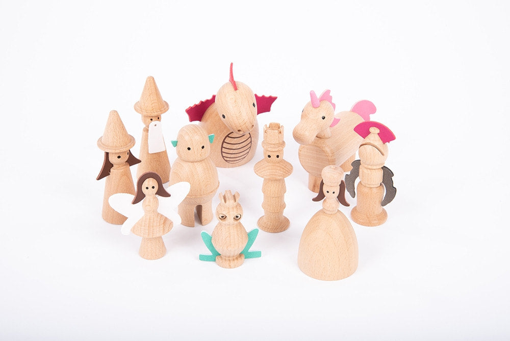 Tickit Wooden Enchanted Figures - Pk10