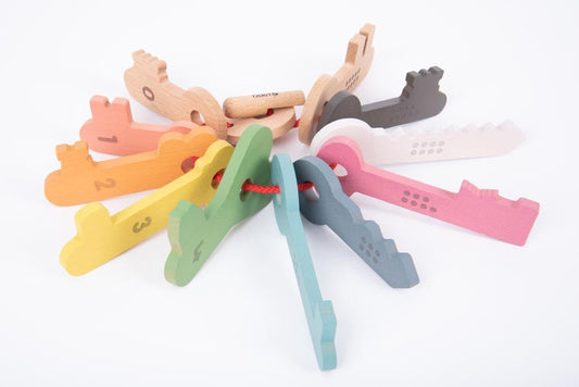 Tickit Rainbow Wooden Keys - Pk11